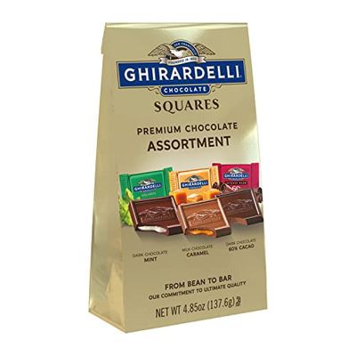 GHIRARDELLI Premium Assorted Chocolate Squares, Chocolate Assortment, 4.85 Oz Bag Pack of 6