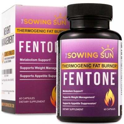 the sowing sun Fentone Thermogenic Fat Burner Energy Booster, Appetite Suppressant, Clinically Studied Weight Loss, Fat Burning, Phenylethylamine HCl, L- Carnitine, Ketones - 60 Diet Pills 1
