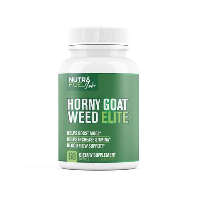 NutraFuel - Horny Goat Weed 9X Pills for Men Fast Acting Blood Flow, Stamina, Strength Maca, Longjack, Saw Palmetto, L-Arginine More 9 Ultra Ingredients for Fast Results - 60 Caps