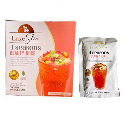 Luxe Slim 4 SEASONS Beauty Juice, 21g x 10 Sachets, 10 Count Pack of 1