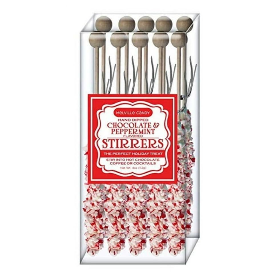 Melville Candy Melville CocoaLatte White Chocolatey Peppermint Stirrers-10ct