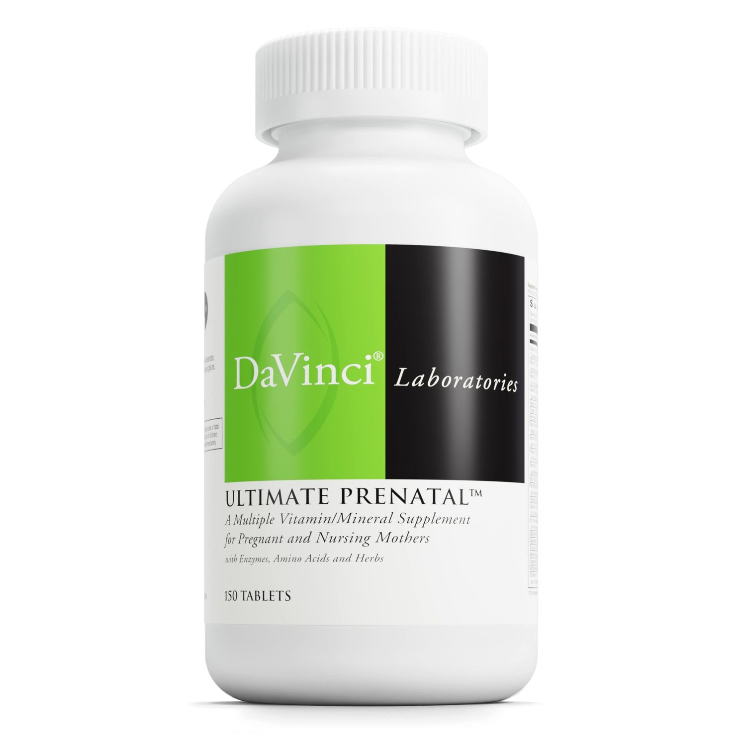 DaVinci Labs Ultimate Prenatal - Nutritional Supplement for Pregnant Women and Nursing Mothers to Support Healthy Pregnancy and Lactation - With Vitamins, Minerals, Amino Acids and More - 150 Tablets