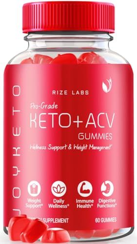 rize labs - Joy Keto ACV Gummies for Advanced Weight Loss, Improved Digestion, Carb Blocker, Vitamin B12 60 Gummies