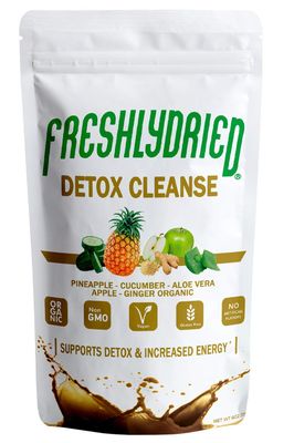 Freshlydried Pure Detox Cleanse Mix Powder - 6 Ounces, Best Superfood to Cleanse Your Body - Rich in Vitamins, Minerals Protein - Non-Irradiated, Non-Contaminated, Non-GMO and Vegan