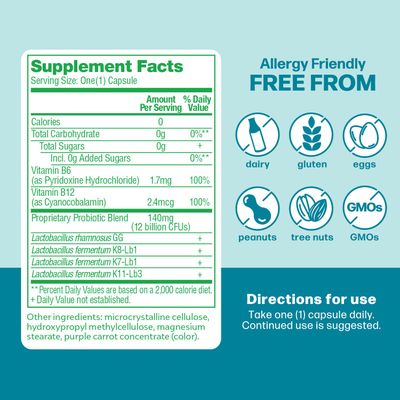 Culturelle Metabolism Weight Management with SlimBiotics Probiotic Capsules - 30 Count - Helps Safely Manage Weight - Promotes Healthy Metabolism and Physical Mental Energy