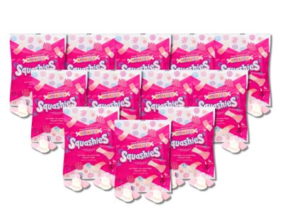 Squashies Candies - Raspberry and Cream Flavored MarshmallowFoam Gummies - Gift Pack of 12 by Lyzas Sweets Treats