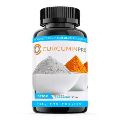 curcuminpro Detox Capsules Organic Turmeric Supplement with BioSoluble Whey Protein Natural Bentonite Clay High Absorption Curcumin Blend for Gut and Heart Wellness 60 Count
