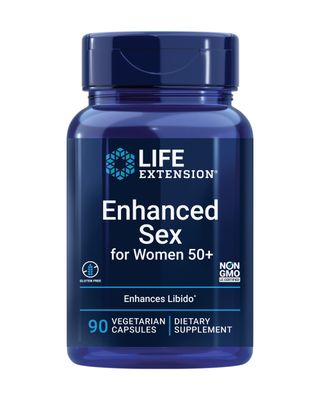 Life Extension Enhanced Sex for Women 50 - Female Sexual Health Supplement with Maca Extract for Menopausal Discomforts Vaginal Dryness Relief - Gluten Free, Non-GMO - 90 Vegetarian Capsules