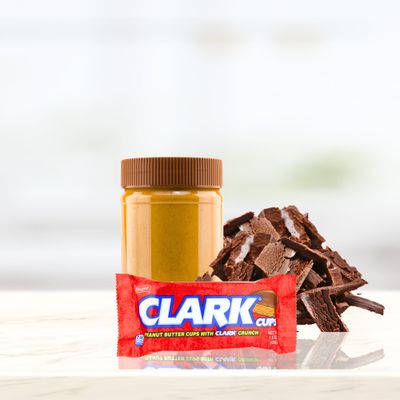 Sweetzo - Chocolate Covered Peanut Butter Treats with Swirl Sticker, Crunchy Clark Cups, Party Favor Candy, 2 per Sleeve, 1.5 Ounces Pack of 3