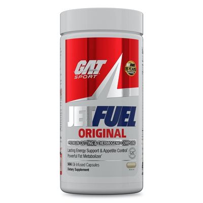 GAT SPORT JetFuel Original - Weight Loss Supplement, Energy Booster, Fat Burner, Appetite Suppressant 144 Capsules