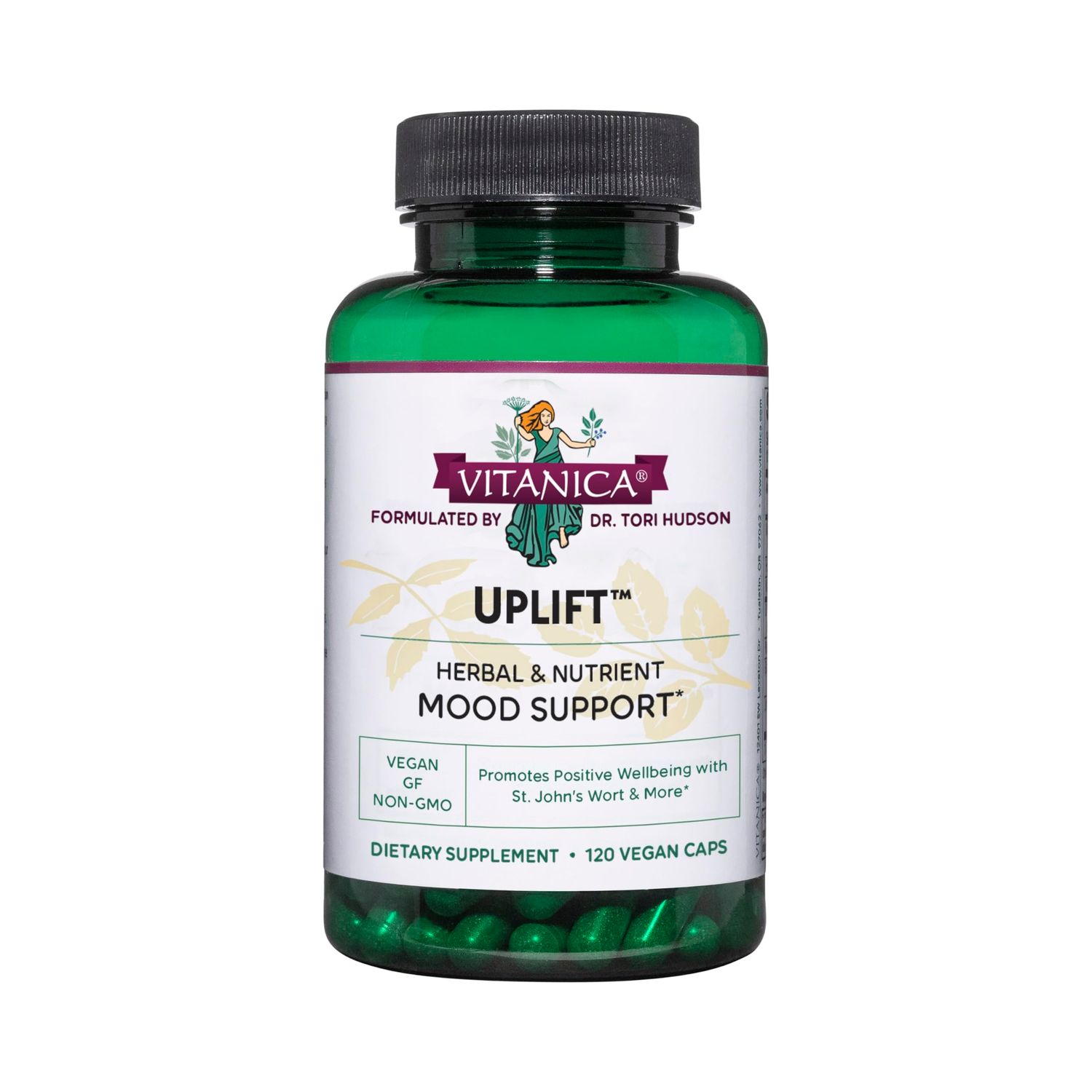 Vitanica Uplift, Mood and Emotional Support, Vegan, 120 Capsules