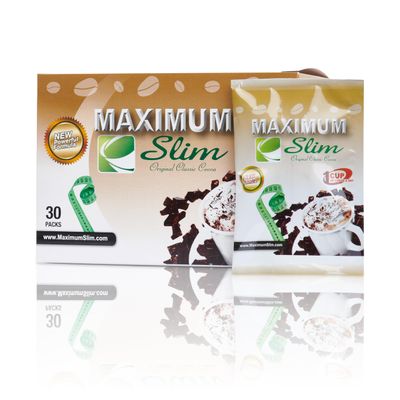 Maximum Slim Premium Instant Cocoa - Creamy, Delicious 4-in-1 Formula with Natural Herbal Extracts for Energy Vitality, Maximum Satisfaction Taste. No Side Effects Laxative-Free -USA Made, 30 Ct