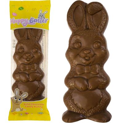 Fruidles Easter Bunny Rabbit Milk Chocolate Bunnies, Individually Wrapped, Kosher Certified Dairy, 4 Oz Single-Pack - Large
