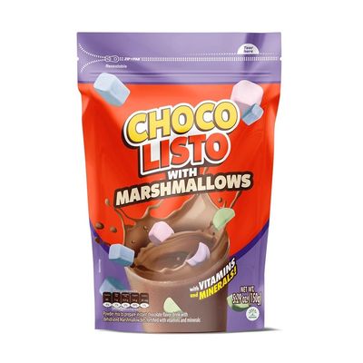 Chocolisto Chocolate with Marshmallows, Nutritious Beverage with Vitamins and Minerals, 5.29 oz, Pack of 1.