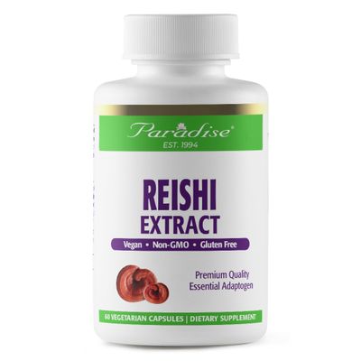 Paradise Herbs Reishi, Essential Adaptogen, Super Potent, Ultra Pure, Non-GMO, Vegan, Gluten Free, 60 Vegetarian Capsules