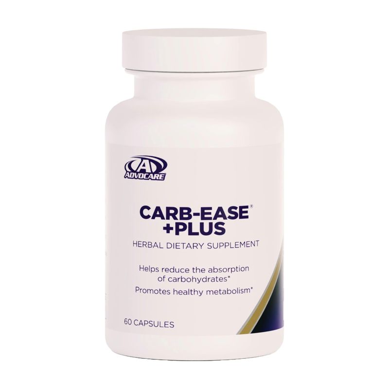 AdvoCare Carb-Ease Plus - Carb Blocker Supplement with Kidney Bean, Grape Seed Green Coffee Extracts - Supports Healthy Metabolism - 60 Capsules