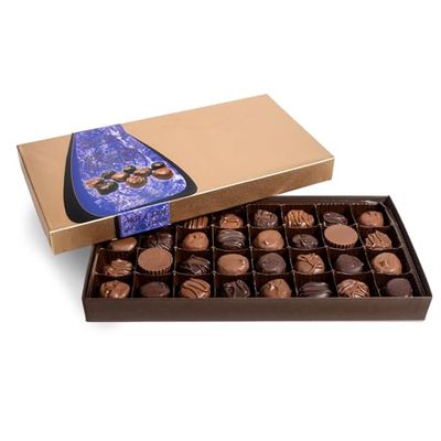 Anthony Thomas, Soft Centers Assortment Chocolate Gift Box, Milk and Dark Chocolate Assortment 32 Count, Milk and Dark Chocolate