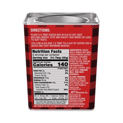 McStevens Hot Chocolate, Winter Warmer Seasons Greetings Red Plaid, 8 Ounce
