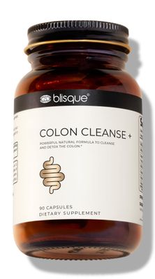 Blisque - Natural Colon Cleanse Supplement for Detox, Constipation Relief, Stool Softener, and Digestive Health Doctor-Approved with Aged Cascara Sagrada Bark 90 Capsules Vegan and Non-GMO