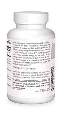 Source Naturals NADH 20mg, Boost Energy and Mental Alertness - 20 Lozenges