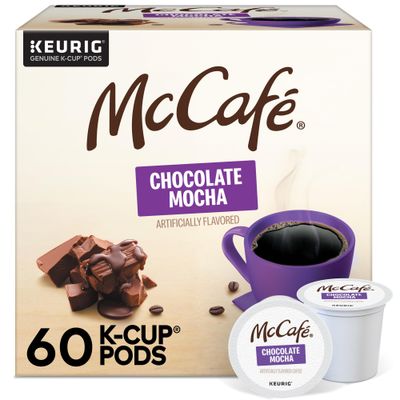 McCafe Chocolate Mocha Coffee, Keurig Single Serve Coffee K-Cup Pods, Flavored Coffee, 60 Count, 6 Packs of 10