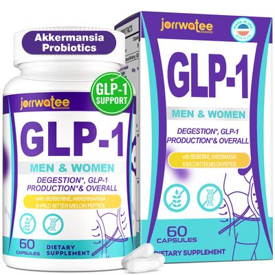 GLP-1 Supplements, GLP1 Probiotic for Women Men, Natural GLP-1 with Akkermansia Probiotic, GLP 1 Supplement for Digestion, Energy, Daily GLP-1 Levels Overall Health, 60 Counts
