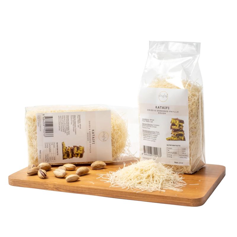 Kataifi, Knafeh, Kataifi Shredded Fillo Dough, Dried Shredded Phyllo Dough for Viral Dubai Chocolate Bar Pistachio, Kadayif 3.5 oz