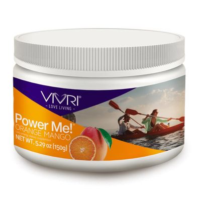 VIVRI PowerMe! Energy Boost Formula Orange Mango Flavor Coffee Alternative Made with Natural Green Tea, Guarana, Yerba Mate B Complex 30 Servings