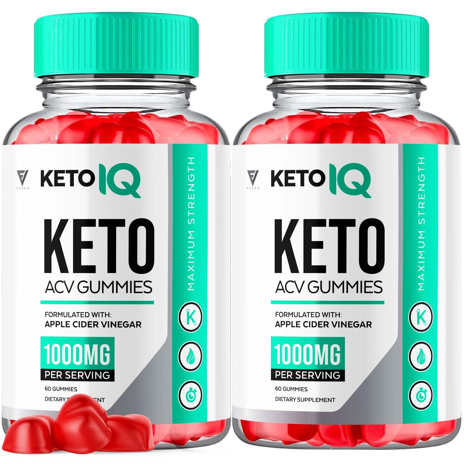 2 Pack Keto IQ KetoIQ ACV Gummies, Keto IQ Keto ACV Gummies Advanced Weight Loss Keto ACV Apple Cider Vinegar Vitamin Formula, Keto IQ Gummy Supplement 1000MG KetoACV Folic Acid 120 Gummies