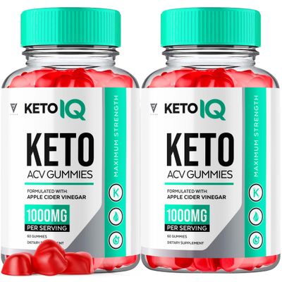 2 Pack Keto IQ KetoIQ ACV Gummies, Keto IQ Keto ACV Gummies Advanced Weight Loss Keto ACV Apple Cider Vinegar Vitamin Formula, Keto IQ Gummy Supplement 1000MG KetoACV Folic Acid 120 Gummies