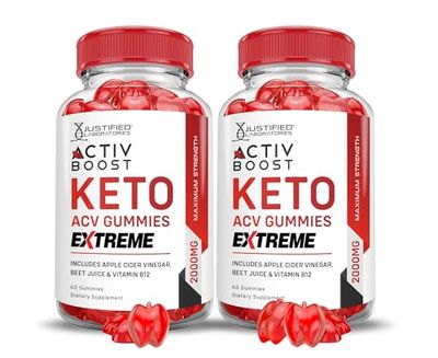 2 Pack Activboost Keto ACV Gummies Extreme 2000MG Active Boost Keto Gummies Apple Cider Vinegar Activ Boost Formulated with Pomegranate Beet Juice Powder B12 Vegan Non GMO 120 Gummys
