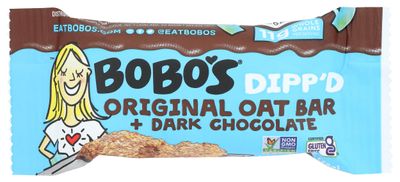 Bobos Original Oat Bar Dark Chocolate Dipped, Non GMO, Gluten Free, 5 Ounces Pack Of 6