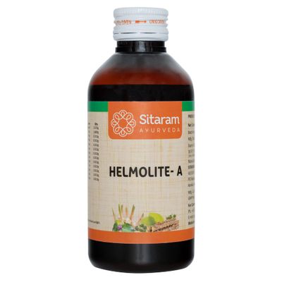 Sitaram Helmolite A 200ml, Ayurvedic Preparation for periodical Deworming in Children, Improves Appetite, Digestion and Metabolism, Effective for Constipation and Abdominal Flatulence