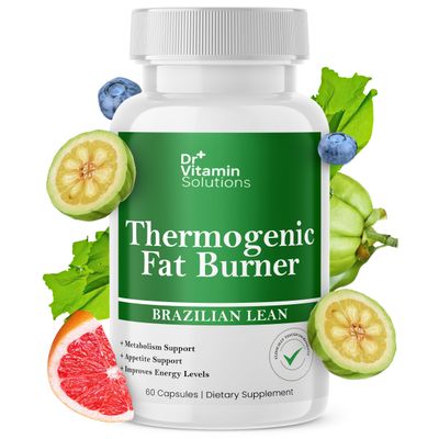 DR VITAMIN SOLUTIONS Thermogenic Fat Burner Brazilian Lean, Weight Loss Pills for Women, Waist Trimmer Supplements for Bloating for Women Men, 60 Capsules