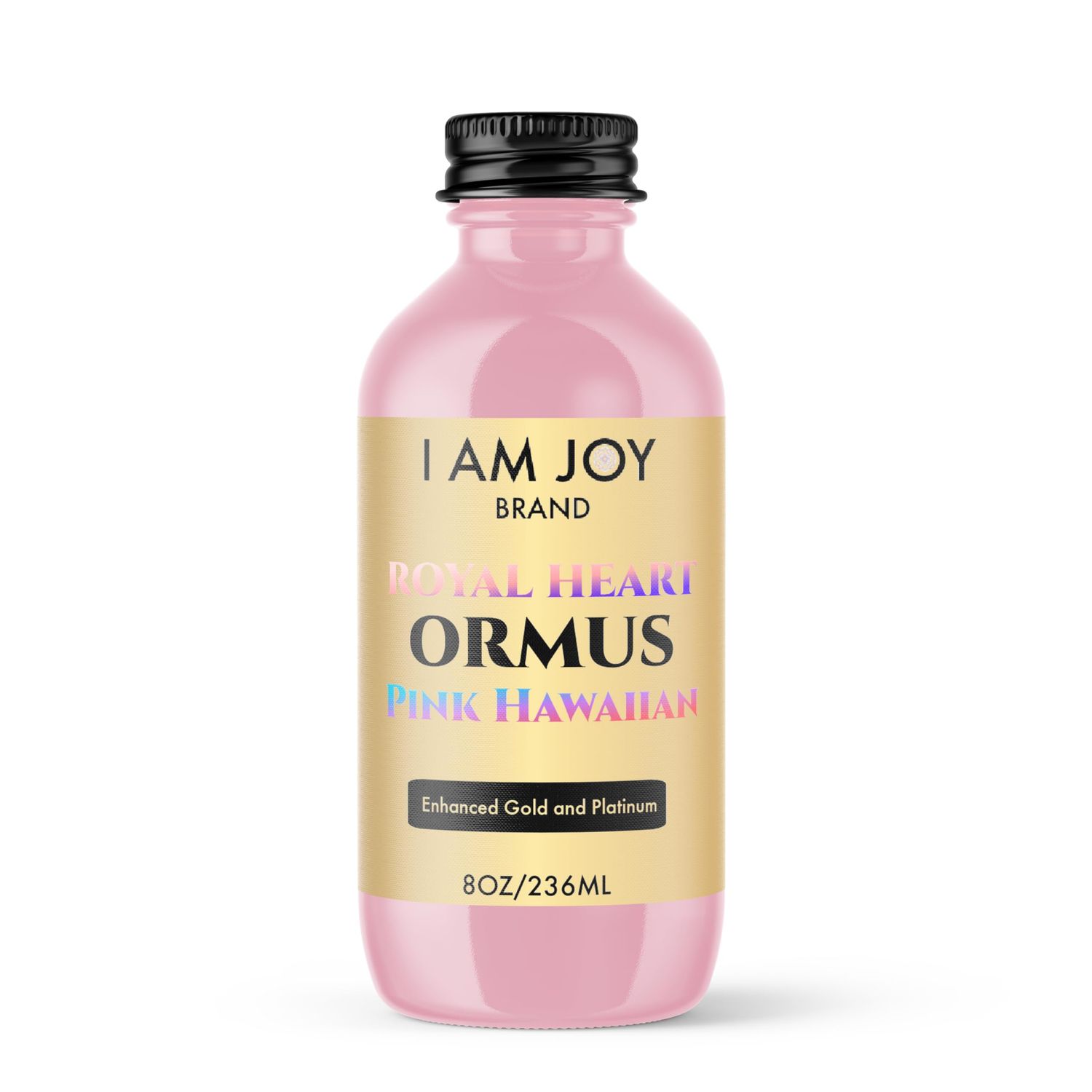 I Am Joy co. Hawaiian Pink Ormus Monoatomic Gold Royal Heart Concentrate, Blood Cleanser Detox with 24k Food-Grade Colloidal Gold Vortexed, Harmonically Structured 528hz 8oz 8oz