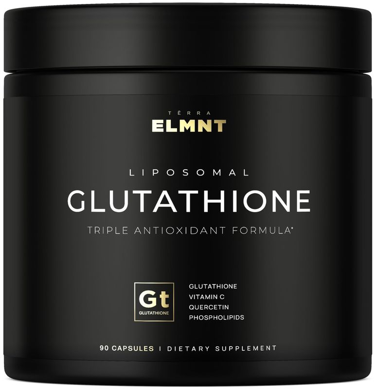 ELMNT 2150mg Super Liposomal Glutathione Supplement w. Vitamin C, Quercetin Pure L Glutathione 2000mg Triple Action Formula Glutathione Liposomal Supplement w. Phospholipid Layer - 90 Pills, Non-GMO