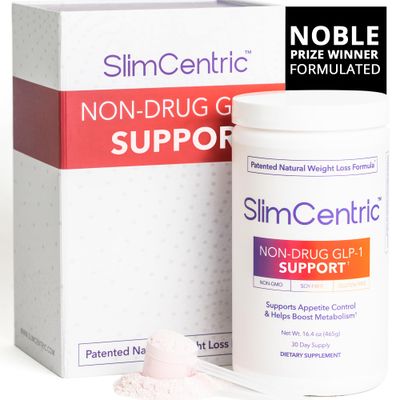 SlimCentric - Naturally Support GLP-1 Production - Safe, Effective Wellness Support - Supports a Healthy Metabolism Lean Muscle Mass - Made in USA Non-GMO, Cruelty-Free Formula 30 Day Supply