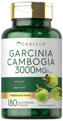 Carlyle Garcinia Cambogia Extract 3000mg 180 Capsules Non-GMO, Gluten Free Supplement