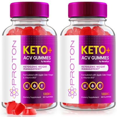 NutraRize Pack of 2 Proton Keto ACV Gummies Advanced Weight Health 1000 MG, Maximum Strength Supplement, Proton Keto Gummy, Gomitas Reviews 120 Gummies
