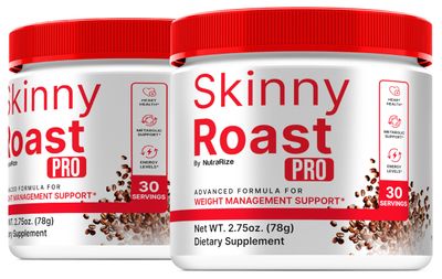 2 Pack Skinny Roast Pro - Premium Powder Formula for Overall Health Fitness, SkinnyRoast Pro to Support Healthy Lifestyle Maintain Energy, Official Skinny Roast Pro In A Jar Review 60 Servings