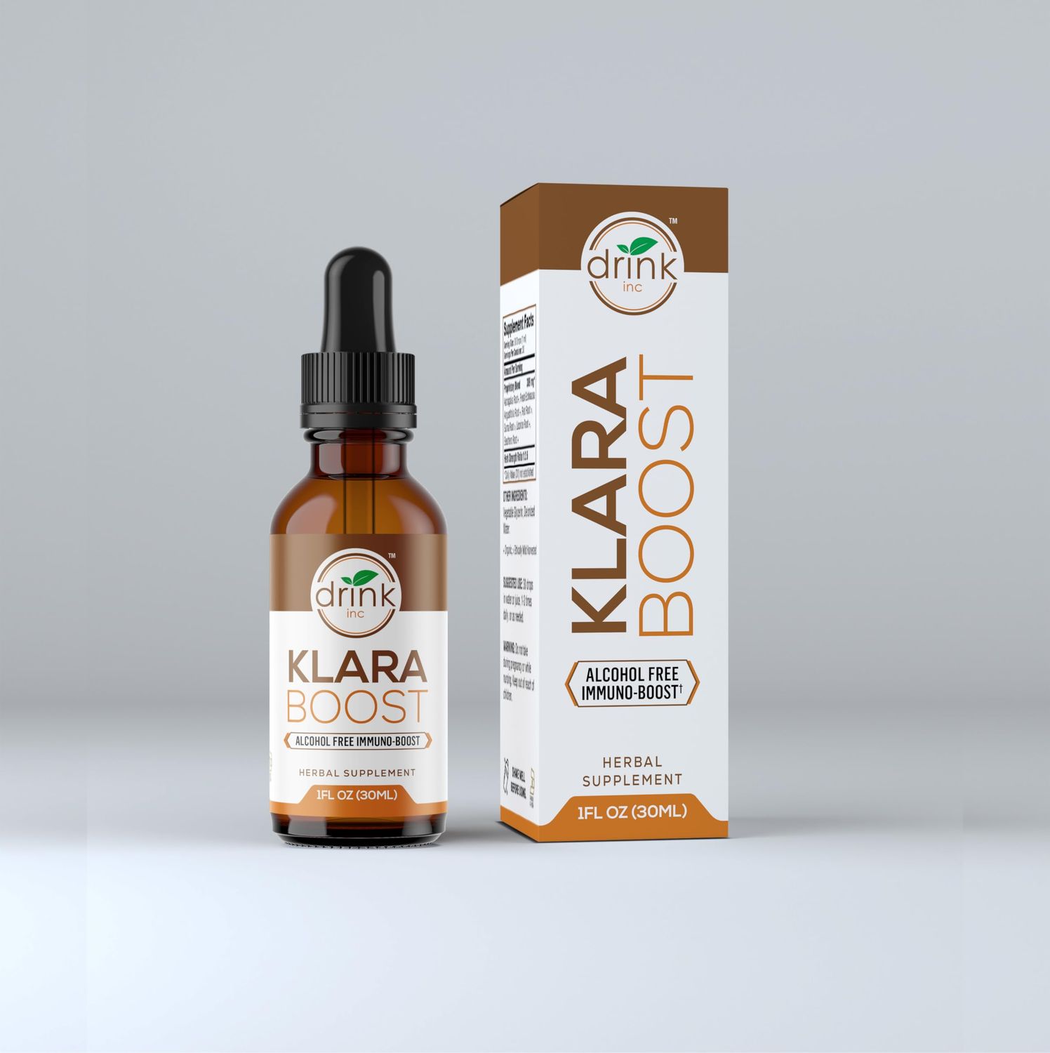 Klara Boost by Drink Inc. High-Potency Alcohol Free Immuno-Boost 30ML Herbal Supplement Made of 100 Organic and Ethically Wildcrafted Natural Ingredients Daily Detox and Revitalization