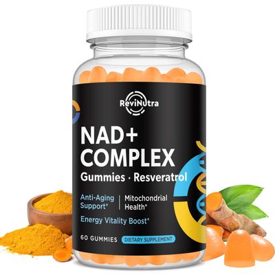 NAD Supplement for Women, Nicotinamide Adenine Dinucleotide 1500MG with NAD Resveratrol, Turmeric, Coenzyme Q10, Boost Cognitive Energy Blend, NAD Plus - Anti-Aging, Energy, Focus, 60 NAD Gummies