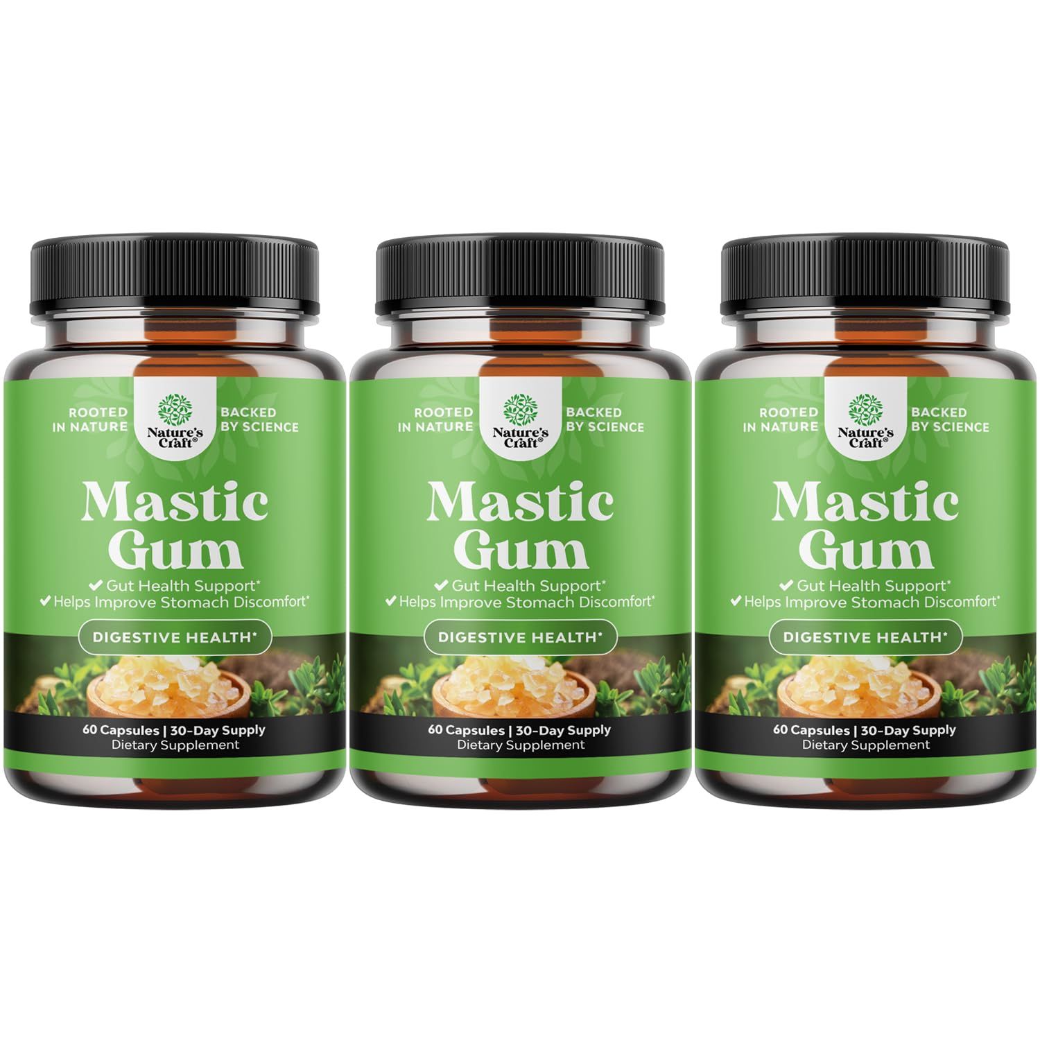 High Strength Mastic Gum Capsules - Herbal Digestion Supplement Providing Upset Stomach Relief for Adults - Vegan Non-GMO Gluten Free Made in US GMP Facility - Gentle Soothing 90 Servings