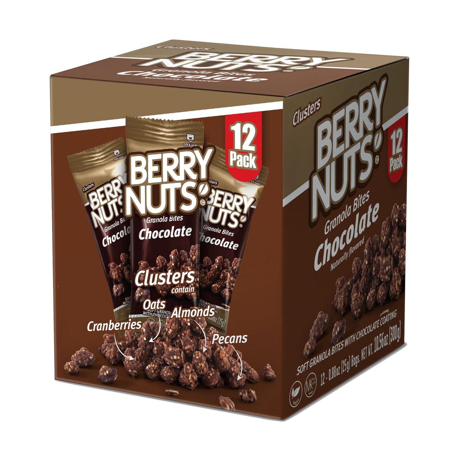 Berry Nuts Chocolate Granola Bites 12 Pack 12x 0.88 Oz
