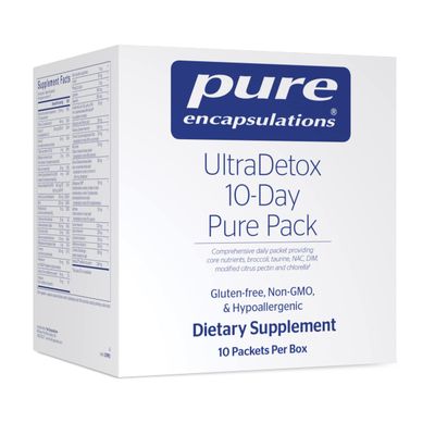 Pure Encapsulations UltraDetox 10-Day Pure Pack Providing Core Nutrients, Broccoli, Taurine, NAC, DIM, Modified Citrus Pectin and Chlorella 10 Packets
