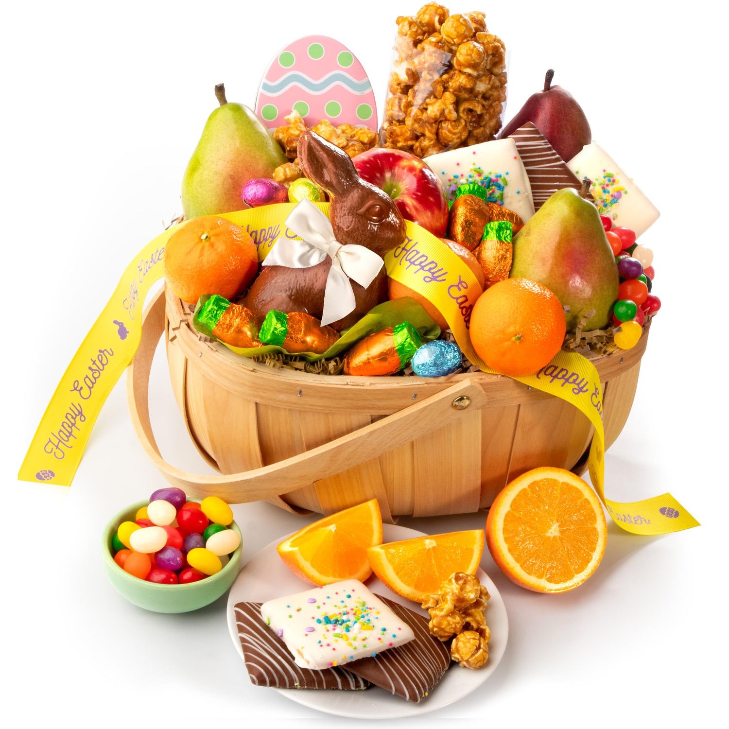 A Gift Inside Easter Bunny Fruit and Treats Gift Basket