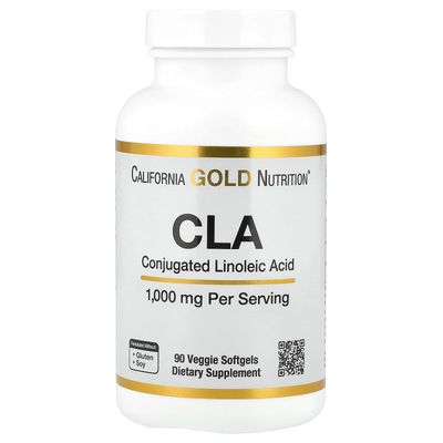 California Gold Nutrition CLA, Conjugated Linoleic Acid, 1,000 mg, 90 Veggie Softgels