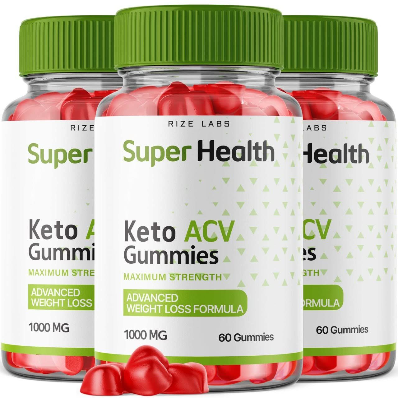 rize labs - Super Health Keto ACV Gummies - Advanced Weight Loss Formula for Belly Fat, Apple Cider Vinegar Superhealth Gummy Supplement 180 Gummies Pack of 3