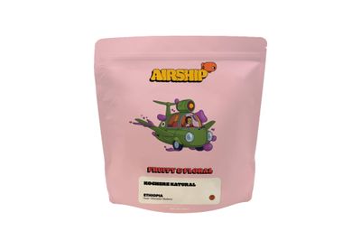 Airship Coffee Kochere Natural Ethiopia Single Origin Whole Bean Coffee, 750g, Flavor Notes of Floral, Chocolate, and Blueberry - Sourced From Ethiopian Coffee Farms - Roasted Whole Bean Coffee